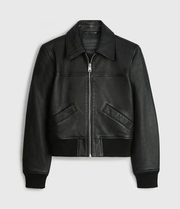 Pascao Leather Bomber Jacket
